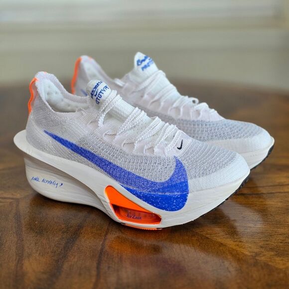 Nike Air Zoom Alphafly Next% 3 Blueprint Pack Running Shoes White Blue Women's 8 - Picture 4 of 16